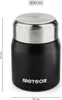 A black thermobehälter with a silver lid, shown from a slightly diagonal front angle. Dimensions and capacity are indicated. Náhled obrázku produktu