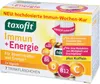 A product box for taxofit Immun + Energie, showing the packaging and key ingredients. Náhľad obrázku produktu