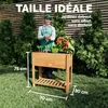 Casaria® Jardinière surélevée en Bois d'Acacia FSC® - Carré Voir les images du produit 5