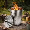 Feuertonne verzinkt 75L Verbrennungtonne Verbrennungseimer Produktbild-Vorschau 1
