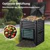 Kompostownik ogrodowy Wiltec 300 litrów 61 x 61 x 82 cm, Podgląd zdjęcia produktu 5