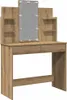vidaXL Schminktafel met LED-verlichting, artisan eikenhout, Productafbeelding-voorbeeld 1
