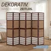 Paravent en Bois 6 Parties Séparateur de Pièce Brun Voir les images du produit 16