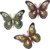 3 papillons en métal, 24x19 cm, décoration murale, Voir les images du produit 2