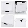 Kommode - Badezimmer - 4 Fächer - 30x82x30 cm - weiß Produktbild-Vorschau 4