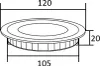 LED Einbaustrahler flach 6W Rund SuperSlim Schnitt Ø 105 mm Produktbild-Vorschau 8