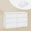 WOLTU Kommode weiß, mit 6 Schubladen, Moderner Produktbild-Vorschau 3