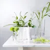 A collection of vases with flowers on a marble table. Anteprima dell’immagine prodotto