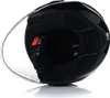 A black LS2 jet helmet is shown from the inside with the visor open. Voir les images du produit