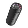 A black cylindrical portable speaker with RGB lighting on top. Podgląd zdjęcia produktu