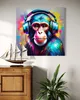 Leinwandbild Affe DJ Pop-Art 60x60 Feeby Bunt bild für die Produktbild-Vorschau 2