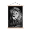 MuchoWow® Textilposter Wildlife - Löwe - Schwarz - Weiß Produktbild-Vorschau 1