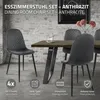 ML-Design sada 4 jídelních židlí s opěradlem, antracitová, Náhled obrázku produktu 2