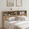 vidaXL Čelo postele s policami Artisan dub 200x19x103,5 cm Náhľad obrázku produktu 2