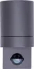 A close-up, front-facing studio shot of a modern outdoor wall light with a motion sensor. Produktbild-Vorschau