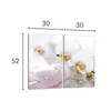 Two panels of a glass stove top protector with orchids and water droplets. Náhľad obrázku produktu
