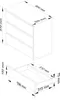 Comodino CL3 60 cm Bianco e Grigio Grafite con 3 Cassetti e Anteprima dell’immagine prodotto 3