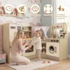 COSTWAY Cucina per bambini, cucina angolare con 21 Anteprima dell’immagine prodotto 4