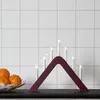 Świecznik adwentowy drewniany czerwony JARVE Podgląd zdjęcia produktu 6