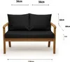 Gartenkissen Set schwarz – 130x60 + 2x50x56 cm – Für Produktbild-Vorschau 3