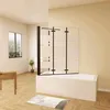 A modern bathroom with a bathtub and a glass shower enclosure. Produktbild-Vorschau