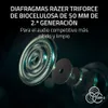 Close-up of a Razer TriForce biocellulose diaphragm and other components, with marketing text. Produktbild-Vorschau