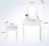 Schminktisch Julia Frisiertisch mit 360° drehbarem Spiegel Produktbild-Vorschau 7