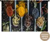 MuchoWow® Wandteppich Wandbehang Gewürze - Löffel - Schwarz Produktbild-Vorschau 1