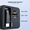65W GaN Schnellladegerät Kompatibel, 3-Port USB C Netzteil Produktbild-Vorschau 2