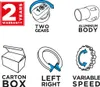 A collage of icons and text describing product features. Produktbild-Vorschau