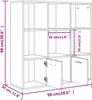Libreria rovere Sonoma 98x30x98 cm materiale a base di Anteprima dell’immagine prodotto 7