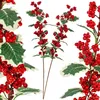 Dekoracyjna gałązka jarzębiny 58 cm - sztuczna gałązka z Podgląd zdjęcia produktu 2