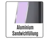 Haustür Signum Modell 1 Aluminium weiß/weiß 800 x 2110 mm Produktbild-Vorschau 5