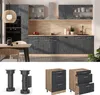 Küchenunterschrank Vicco R-Line Schwarz Beton 60 cm ohne Produktbild-Vorschau 3