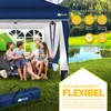 tillvex gazebo 3x3m blu - con 2 pannelli laterali Anteprima dell’immagine prodotto 8