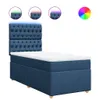 Boxspringbett mit Matratze Blau 90x200 cm Stoff Produktbild-Vorschau 1