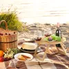 Relaxdays Picknick Weintisch, klappbar, HxD: 22x39cm, Produktbild-Vorschau 2