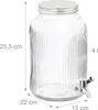 Relaxdays Getränkespender, Limobehälter geriffelt, 4 L, Produktbild-Vorschau 4