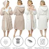 CalmyLIFE Bademantel Damen flauschig Morgenmantel - mit Produktbild-Vorschau 3