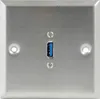 Lyndahl LK2038 Edelstahlblende USB 3.0 mit montierter Produktbild-Vorschau 1