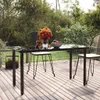 vidaXL Garten-Esstisch Schwarz 200x100x74 cm Stahl und Produktbild-Vorschau 2