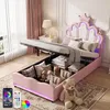 OYAJIA Kinderbett 90x200, Polsterbett für Mädchen Produktbild-Vorschau 1