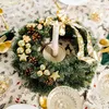 Creative Home Zlatý věnec na dveře 35 cm Jedlový věnec Náhled obrázku produktu 2