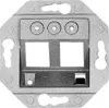 A close-up, studio shot of a network data socket, likely for wall mounting. Produktbild-Vorschau