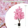 COSTWAY Sztuczne drzewko wiśniowe 120 cm, sztuczne drzewko Podgląd zdjęcia produktu 3