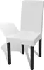 vidaXL Stretch Chair Covers Straight 4 ks. Biele Náhľad obrázku produktu 1
