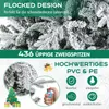 Sztuczna choinka COSTWAY 135 cm, flokowana choinka ze 160 Podgląd zdjęcia produktu 4