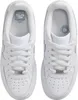 A top-down view of a pair of white Nike Air Force 1 sneakers. Anteprima dell’immagine prodotto