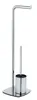 WENKO Stand WC-Garnitur Iria aus silberfarbenem Metall 23 x Produktbild-Vorschau 1
