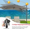 Parasol COSTWAY 300 x 300 cm, parasol à manivelle, parasol Voir les images du produit 4